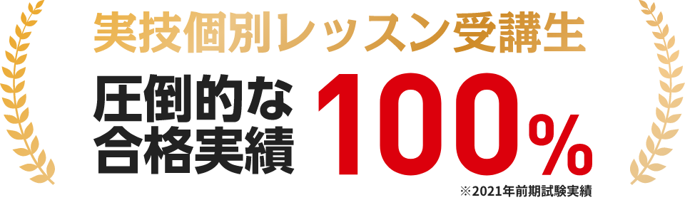 圧倒的な合格実績100%